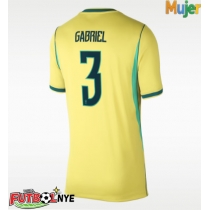 Camiseta Brasil Gabriel Magalhaes #3 Primera Equipación para mujer Mundial 2026 manga corta